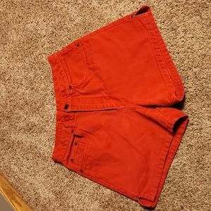 Bill Blass Jeanswear Red Denim Shorts